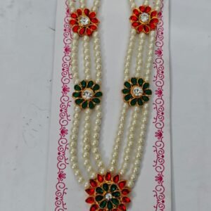White Pearl Beads Mala For God