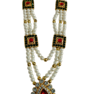 White Pearl Beads Mala For God